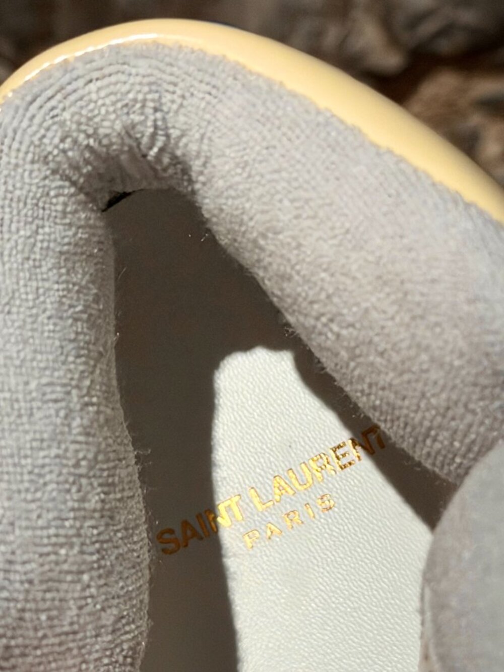 Saint Laurent SL/80 Grey Yellow Canvas High-top Sneakers - Picture 11 of 13